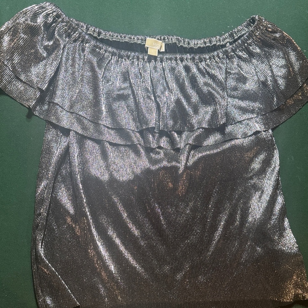MICHAEL Michael Kors Metallic Black Blouse
